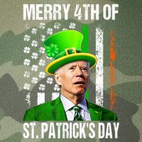 Merry 4th Of St PatrickS Day Funny Joe Biden Leprechaun Hat Legacy Tie Dye Trucker Hat