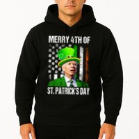 Merry 4th Of St PatrickS Day Funny Joe Biden Leprechaun Hat Hoodie