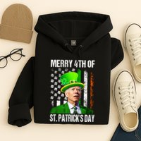 Merry 4th Of St PatrickS Day Funny Joe Biden Leprechaun Hat Hoodie