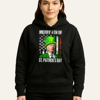 Merry 4th Of St PatrickS Day Funny Joe Biden Leprechaun Hat Hoodie