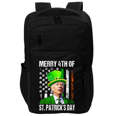Merry 4th Of St PatrickS Day Funny Joe Biden Leprechaun Hat Impact Tech Backpack