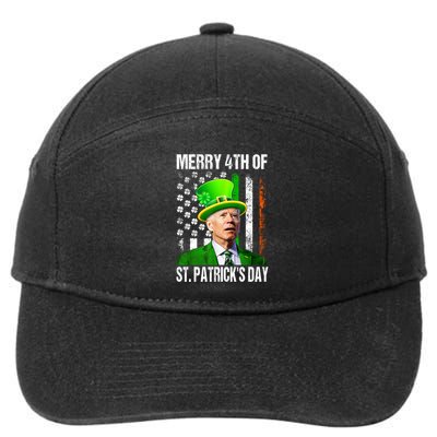 Merry 4th Of St PatrickS Day Funny Joe Biden Leprechaun Hat 7-Panel Snapback Hat