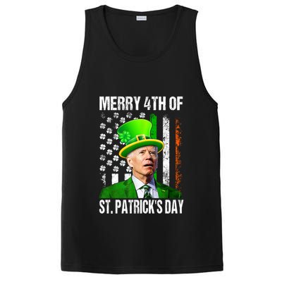 Merry 4th Of St PatrickS Day Funny Joe Biden Leprechaun Hat PosiCharge Competitor Tank