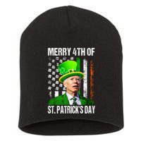 Merry 4th Of St PatrickS Day Funny Joe Biden Leprechaun Hat Short Acrylic Beanie