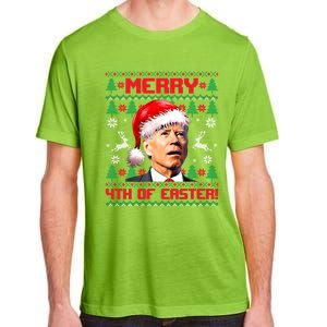 Merry 4th Of Easter Funny Joe Biden Christmas Ugly Sweater Meaningful Gift Adult ChromaSoft Performance T-Shirt