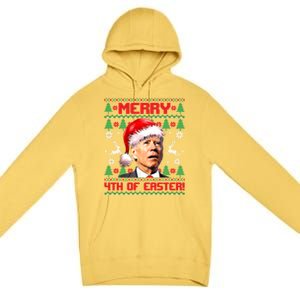 Merry 4th Of Easter Funny Joe Biden Christmas Ugly Sweater Meaningful Gift Premium Pullover Hoodie