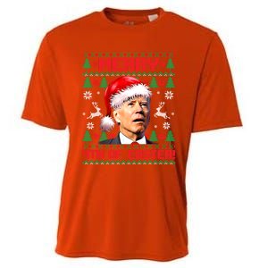 Merry 4th Of Easter Funny Joe Biden Christmas Ugly Sweater Meaningful Gift Cooling Performance Crew T-Shirt