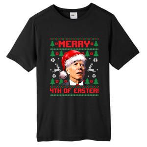 Merry 4th Of Easter Funny Joe Biden Christmas Ugly Sweater Meaningful Gift Tall Fusion ChromaSoft Performance T-Shirt