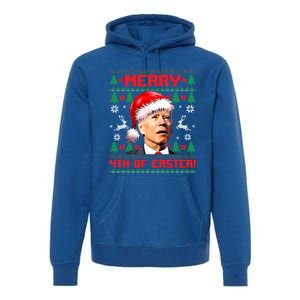 Merry 4th Of Easter Funny Joe Biden Christmas Ugly Sweater Meaningful Gift Premium Hoodie