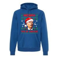 Merry 4th Of Easter Funny Joe Biden Christmas Ugly Sweater Meaningful Gift Premium Hoodie