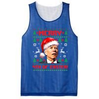 Merry 4th Of Easter Funny Joe Biden Christmas Ugly Sweater Meaningful Gift Mesh Reversible Basketball Jersey Tank