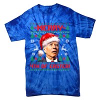 Merry 4th Of Easter Funny Joe Biden Christmas Ugly Sweater Meaningful Gift Tie-Dye T-Shirt