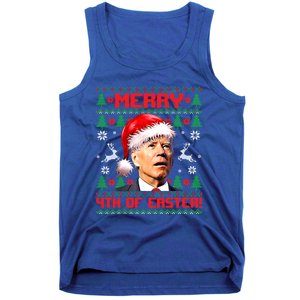 Merry 4th Of Easter Funny Joe Biden Christmas Ugly Sweater Meaningful Gift Tank Top