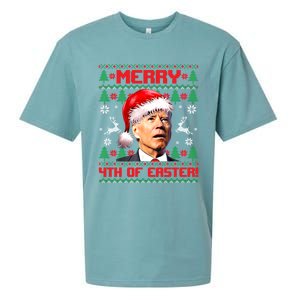 Merry 4th Of Easter Funny Joe Biden Christmas Ugly Sweater Meaningful Gift Sueded Cloud Jersey T-Shirt