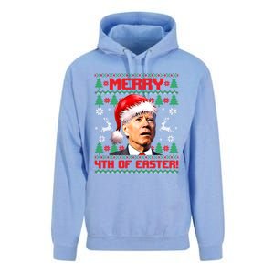 Merry 4th Of Easter Funny Joe Biden Christmas Ugly Sweater Meaningful Gift Unisex Surf Hoodie