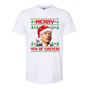 Merry 4th Of Easter Funny Joe Biden Christmas Ugly Sweater Meaningful Gift Softstyle CVC T-Shirt