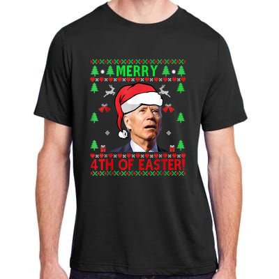 Merry 4th Of Easter Funny Joe Biden Christmas Ugly Sweater Adult ChromaSoft Performance T-Shirt