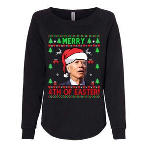 Merry 4th Of Easter Funny Joe Biden Christmas Ugly Sweater Womens California Wash Sweatshirt