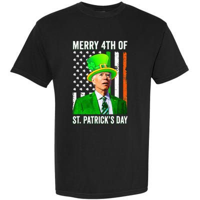 Merry 4th Of St Patrick's Day Joe Biden Leprechaun Hat Garment-Dyed Heavyweight T-Shirt