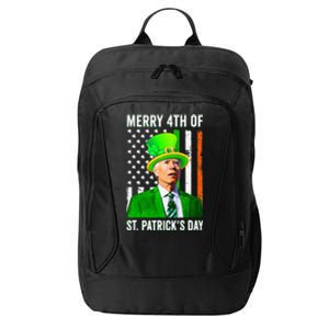 Merry 4th Of St Patrick's Day Joe Biden Leprechaun Hat City Backpack