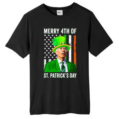 Merry 4th Of St Patrick's Day Joe Biden Leprechaun Hat Tall Fusion ChromaSoft Performance T-Shirt