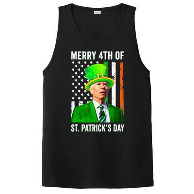 Merry 4th Of St Patrick's Day Joe Biden Leprechaun Hat PosiCharge Competitor Tank