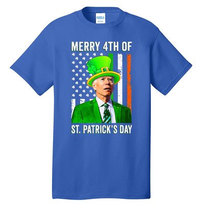 Merry 4th Of St Patrick's Day Joe Biden Leprechaun Hat Tall T-Shirt