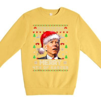 Merry 4th Of Easter Funny Biden Ugly Christmas Sweater Premium Crewneck Sweatshirt