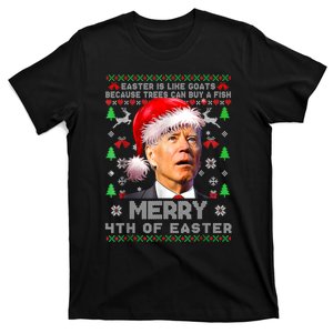 Merry 4th Of Easter Funny Biden Ugly Christmas Sweater T-Shirt