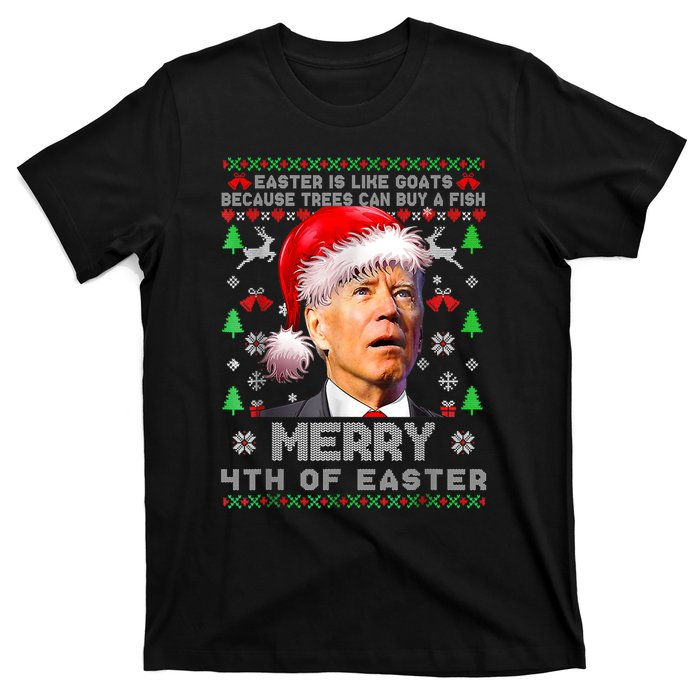 Merry 4th Of Easter Funny Biden Ugly Christmas Sweater T-Shirt