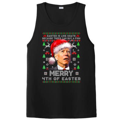 Merry 4th Of Easter Funny Biden Ugly Christmas Sweater PosiCharge Competitor Tank