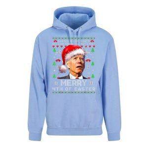 Merry 4th Of Easter Funny Biden Ugly Christmas Sweater Unisex Surf Hoodie