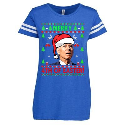 Merry 4th Of Easter Funny Joe Biden Christmas Ugly Sweater Cool Gift Enza Ladies Jersey Football T-Shirt