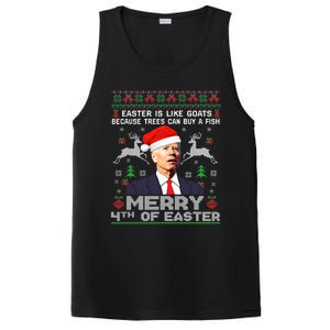 Merry 4th Of Easter Funny Biden Ugly Christmas Sweater PosiCharge Competitor Tank