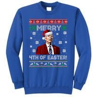 Merry 4th Of Easter Santa Joe Biden Happy Ugly Christmas Gift Sweatshirt