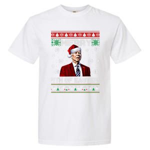 Merry 4th Of Easter Santa Joe Biden Happy Ugly Christmas Gift Garment-Dyed Heavyweight T-Shirt