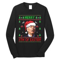 Merry 4th Of Easter Funny Joe Biden Christmas Ugly Sweater Sweatshirt Long Sleeve Shirt