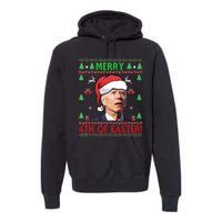 Merry 4th Of Easter Funny Joe Biden Christmas Ugly Sweater Sweatshirt Premium Hoodie