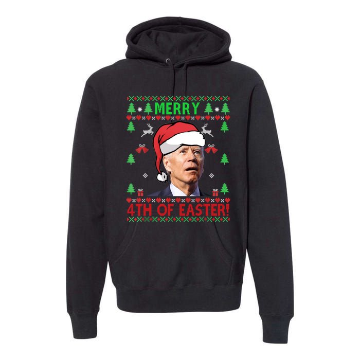 Merry 4th Of Easter Funny Joe Biden Christmas Ugly Sweater Sweatshirt Premium Hoodie