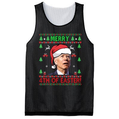 Merry 4th Of Easter Funny Joe Biden Christmas Ugly Sweater Sweatshirt Mesh Reversible Basketball Jersey Tank