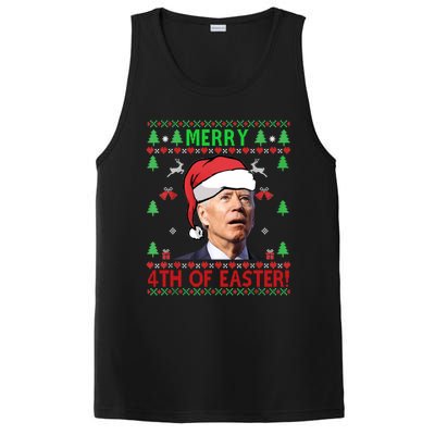 Merry 4th Of Easter Funny Joe Biden Christmas Ugly Sweater Sweatshirt PosiCharge Competitor Tank