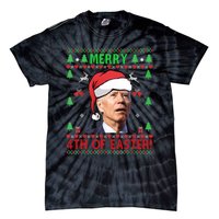 Merry 4th Of Easter Funny Joe Biden Christmas Ugly Sweater Sweatshirt Tie-Dye T-Shirt