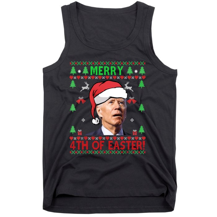 Merry 4th Of Easter Funny Joe Biden Christmas Ugly Sweater Sweatshirt Tank Top