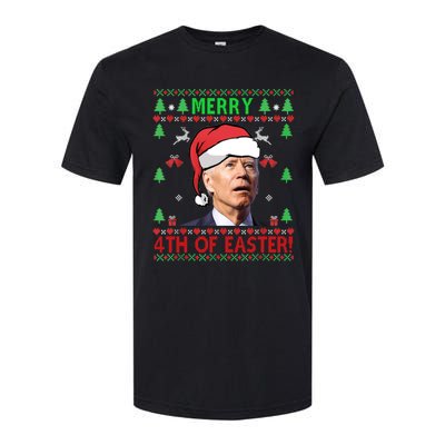 Merry 4th Of Easter Funny Joe Biden Christmas Ugly Sweater Sweatshirt Softstyle CVC T-Shirt