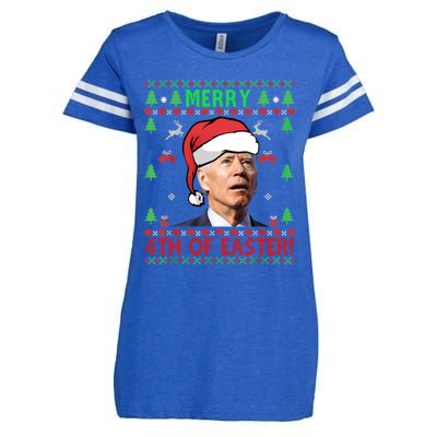 Merry 4th Of Easter Funny Joe Biden Christmas Ugly Sweater Sweatshirt Enza Ladies Jersey Football T-Shirt