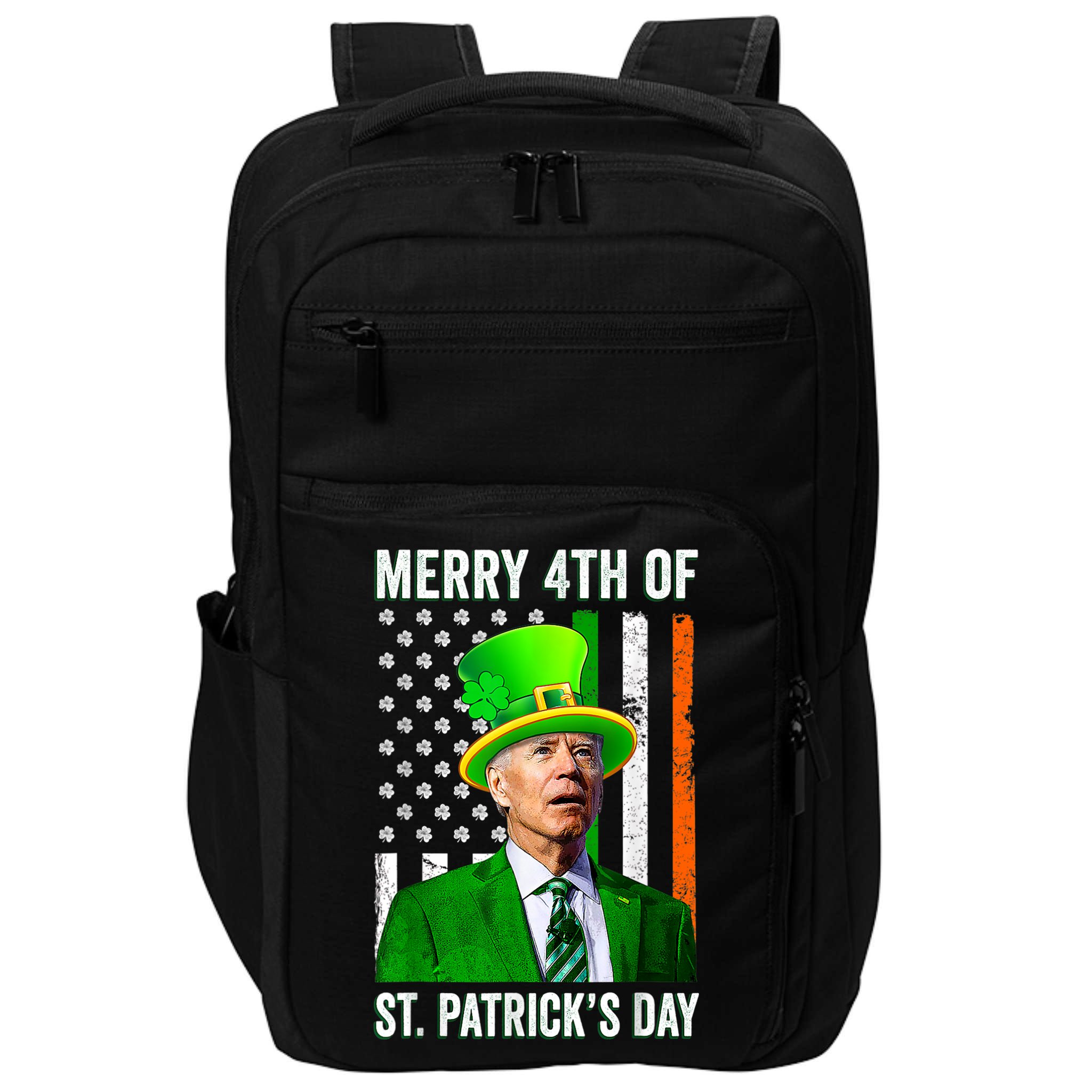 Merry 4th Of St Patrick's Day Joe Biden Leprechaun Hat Impact Tech Backpack