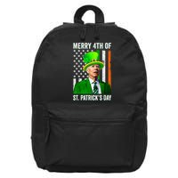 Merry 4th Of St Patrick's Day Joe Biden Leprechaun Hat 16 in Basic Backpack