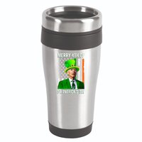 Merry 4th Of St Patrick's Day Joe Biden Leprechaun Hat 16oz Travel Tumbler