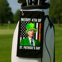 Merry 4th Of St Patrick's Day Joe Biden Leprechaun Hat Golf Towel