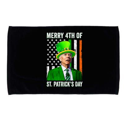 Merry 4th Of St Patrick's Day Joe Biden Leprechaun Hat Microfiber Hand Towel